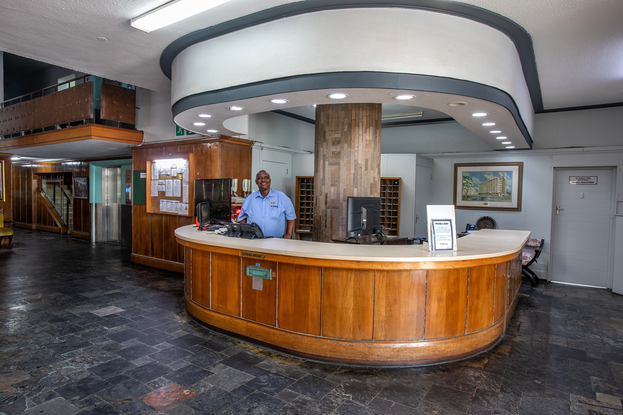 Reception area at Edenroc Retirement Village in Durban